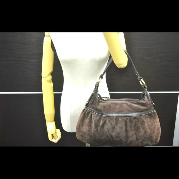 Fendi Authentic Brown Suede Shoulder Bag - Picture 11 of 11